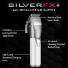 imageBaBylissPRO FX Professional Barber CordCordless Hair Clippers for Men All Metal Lithium Battery with 3Hour RuntimeSilver