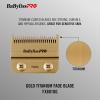 imageBaBylissPRO Replacement Fade Clipper Blades for FX870 FX825 FX673 Clippers and most 2hole blade systemsGold Titanium