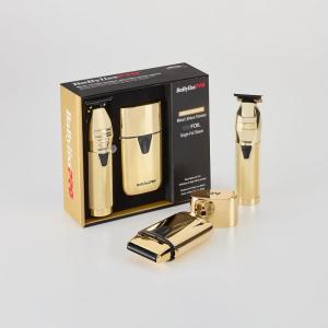 imageBaBylissPRO Limited Edition GoldFX Trimmer and UVDisinfecting Single Foil Shaver Prepack