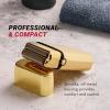 imageBaBylissPRO METALFX Double Foil Shaver Handheld Electric Razor for Travel Portable Cordless Close Face Shaver for Head Beard ampamp NeckGold