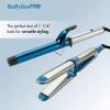 imageBaBylissPRO Nano Titanium Prima Ionic Hair Straightener  Professional Flat Iron ampamp Curling Iron in One for Stylists Pro Styling Hair ToolBlue